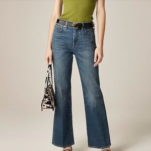 J.Crew Womens Cropped High‎ Rise Semi-Stretch Kick Out Jeans Sz 29P Blue CN333